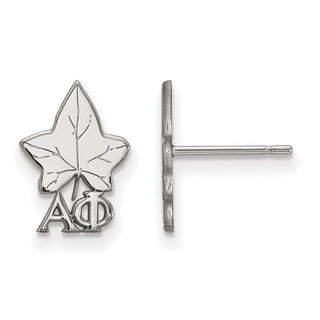 Sterling Silver Rhodium-plated LogoArt Alpha Phi Sorority Symbol Extra Small Post Earrings