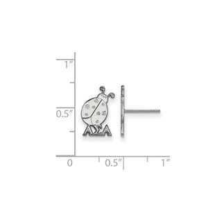 Sterling Silver Rhodium-plated LogoArt Alpha Sigma Alpha Sorority Symbol Extra Small Post Earrings