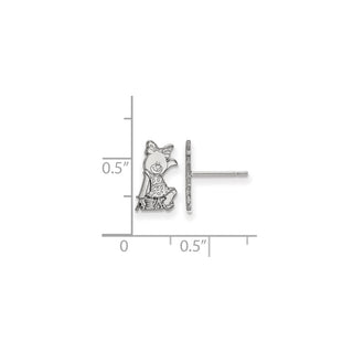 Sterling Silver Rhodium-plated LogoArt Alpha Xi Delta Sorority Symbol Extra Small Post Earrings