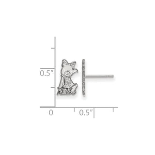 Sterling Silver Rhodium-plated LogoArt Alpha Xi Delta Sorority Symbol Extra Small Post Earrings