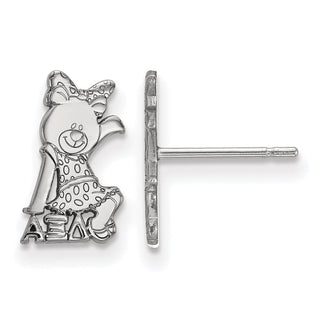 Sterling Silver Rhodium-plated LogoArt Alpha Xi Delta Sorority Symbol Extra Small Post Earrings