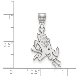 10k White Gold LogoArt Arizona State University Sun Devil Medium Pendant