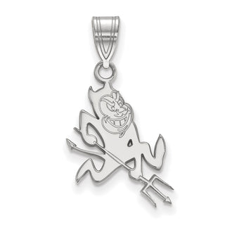 10k White Gold LogoArt Arizona State University Sun Devil Medium Pendant