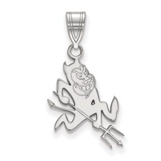 14k White Gold LogoArt Arizona State University Sun Devil Medium Pendant