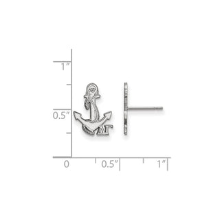 Sterling Silver Rhodium-plated LogoArt Delta Gamma Sorority Symbol Extra Small Post Earrings