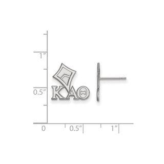 Sterling Silver Rhodium-plated LogoArt Kappa Alpha Theta Sorority Symbol Extra Small Post Earrings