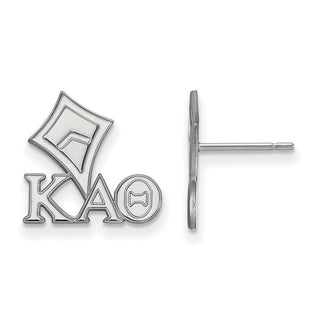 Sterling Silver Rhodium-plated LogoArt Kappa Alpha Theta Sorority Symbol Extra Small Post Earrings