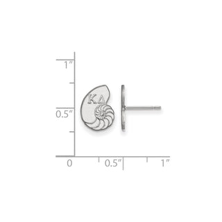 Sterling Silver Rhodium-plated LogoArt Kappa Delta Sorority Symbol Extra Small Post Earrings