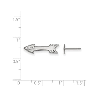 Sterling Silver Rhodium-plated LogoArt Pi Beta Phi Sorority Symbol Extra Small Post Earrings