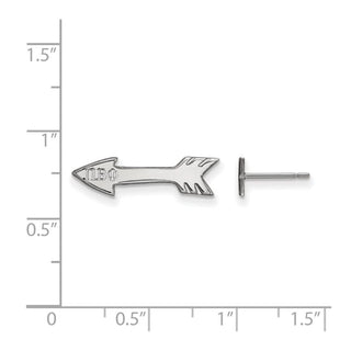 Sterling Silver Rhodium-plated LogoArt Pi Beta Phi Sorority Symbol Extra Small Post Earrings