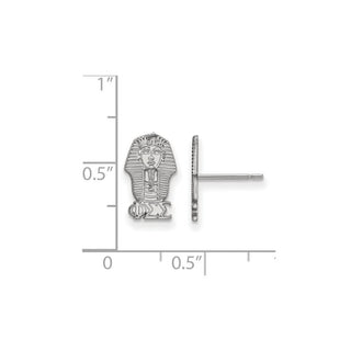 Sterling Silver Rhodium-plated LogoArt Phi Sigma Sigma Sorority Symbol Extra Small Post Earrings