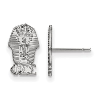 Sterling Silver Rhodium-plated LogoArt Phi Sigma Sigma Sorority Symbol Extra Small Post Earrings