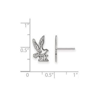 Sterling Silver Rhodium-plated LogoArt Sigma Kappa Sorority Symbol Extra Small Post Earrings