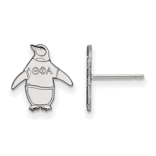 Sterling Silver Rhodium-plated LogoArt Theta Phi Alpha Sorority Symbol Extra Small Post Earrings