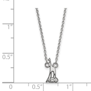 Sterling Silver Rhodium-plated LogoArt Alpha Epsilon Phi Sorority Symbol Extra Small Pendant 18 inch Necklace
