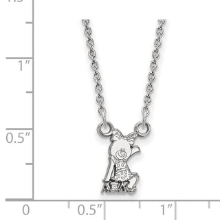 Sterling Silver Rhodium-plated LogoArt Alpha Xi Delta Sorority Symbol Extra Small Pendant 18 inch Necklace