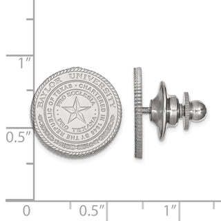 14k White Gold LogoArt Baylor University Crest Lapel Pin