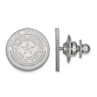 14k White Gold LogoArt Baylor University Crest Lapel Pin