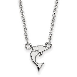 Sterling Silver Rhodium-plated LogoArt Delta Delta Delta Sorority Symbol Extra Small Pendant 18 inch Necklace