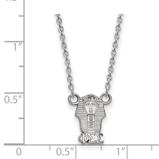 Sterling Silver Rhodium-plated LogoArt Phi Sigma Sigma Sorority Symbol Extra Small Pendant 18 inch Necklace