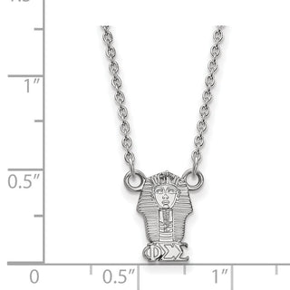 Sterling Silver Rhodium-plated LogoArt Phi Sigma Sigma Sorority Symbol Extra Small Pendant 18 inch Necklace