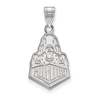 10k White Gold LogoArt Purdue University Boilermakers Train Logo Large Pendant
