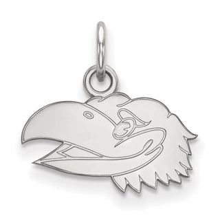 10k White Gold LogoArt University of Kansas Jayhawk Extra Small Pendant 1W039UKS