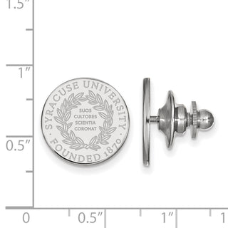 14k White Gold LogoArt Syracuse University Crest Lapel Pin
