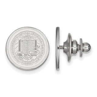 Sterling Silver Rhodium-plated LogoArt University of California Berkeley Crest Lapel Pin