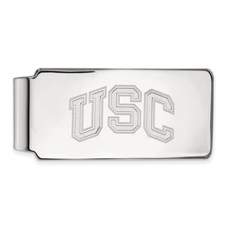 Sterling Silver Rhodium-plated LogoArt University of Southern California U-S-C Money Clip
