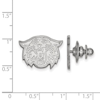 Sterling Silver Rhodium-plated LogoArt Villanova University Wildcat Lapel Pin