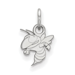 14k White Gold LogoArt Georgia Institute of Technology Yellow Jacket Extra Small Pendant