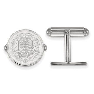 Sterling Silver Rhodium-plated LogoArt University of California Berkeley Crest Cuff Links