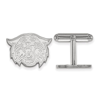 Sterling Silver Rhodium-plated LogoArt Villanova University Wildcat Cuff Links