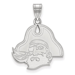 14k White Gold LogoArt East Carolina University Pirate Large Pendant 4W042ECU