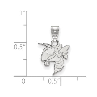 10k White Gold LogoArt Georgia Institute of Technology Yellow Jacket Small Pendant
