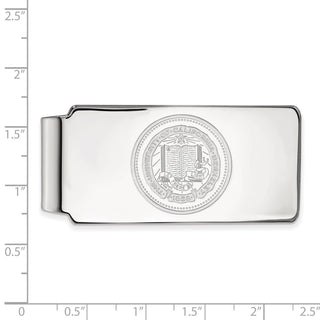 Sterling Silver Rhodium-plated LogoArt University of California Berkeley Crest Money Clip