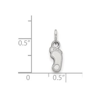 14k White Gold LogoArt University of North Carolina Tar Heel Extra Small Pendant