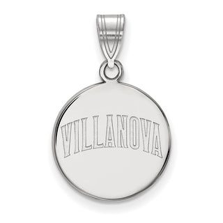 Sterling Silver Rhodium-plated LogoArt Villanova University Medium Disc Pendant