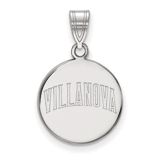 Sterling Silver Rhodium-plated LogoArt Villanova University Medium Disc Pendant