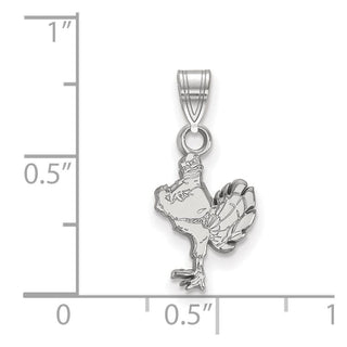 14k White Gold LogoArt Virginia Tech HokieBird Small Pendant