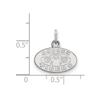 10k White Gold LogoArt Auburn Tigers Extra Small Pendant