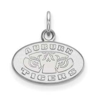 Sterling Silver Rhodium-plated LogoArt Auburn Tigers Extra Small Pendant