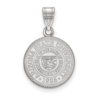 14k White Gold LogoArt Arizona State University Medium Crest Pendant