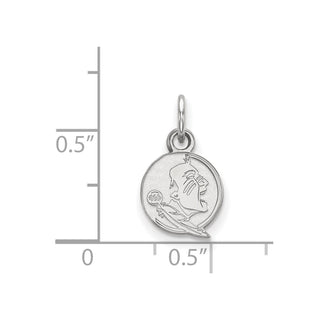 10k White Gold LogoArt Florida State University Seminole Extra Small Pendant