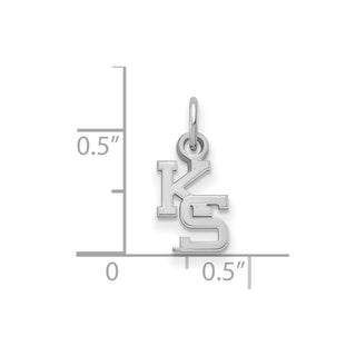 10k White Gold LogoArt Kansas State University K-S Extra Small Pendant