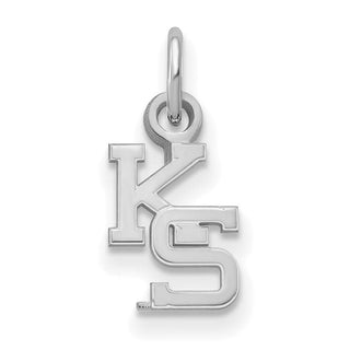 14k White Gold LogoArt Kansas State University K-S Extra Small Pendant