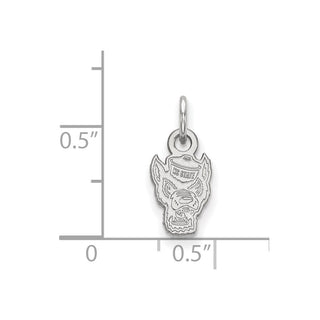 10k White Gold LogoArt North Carolina State University Wolf Extra Small Pendant