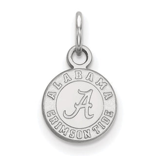10k White Gold LogoArt University of Alabama Crimson Tide Extra Small Disc Pendant