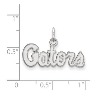 10k White Gold LogoArt University of Florida Gators Script Extra Small Pendant